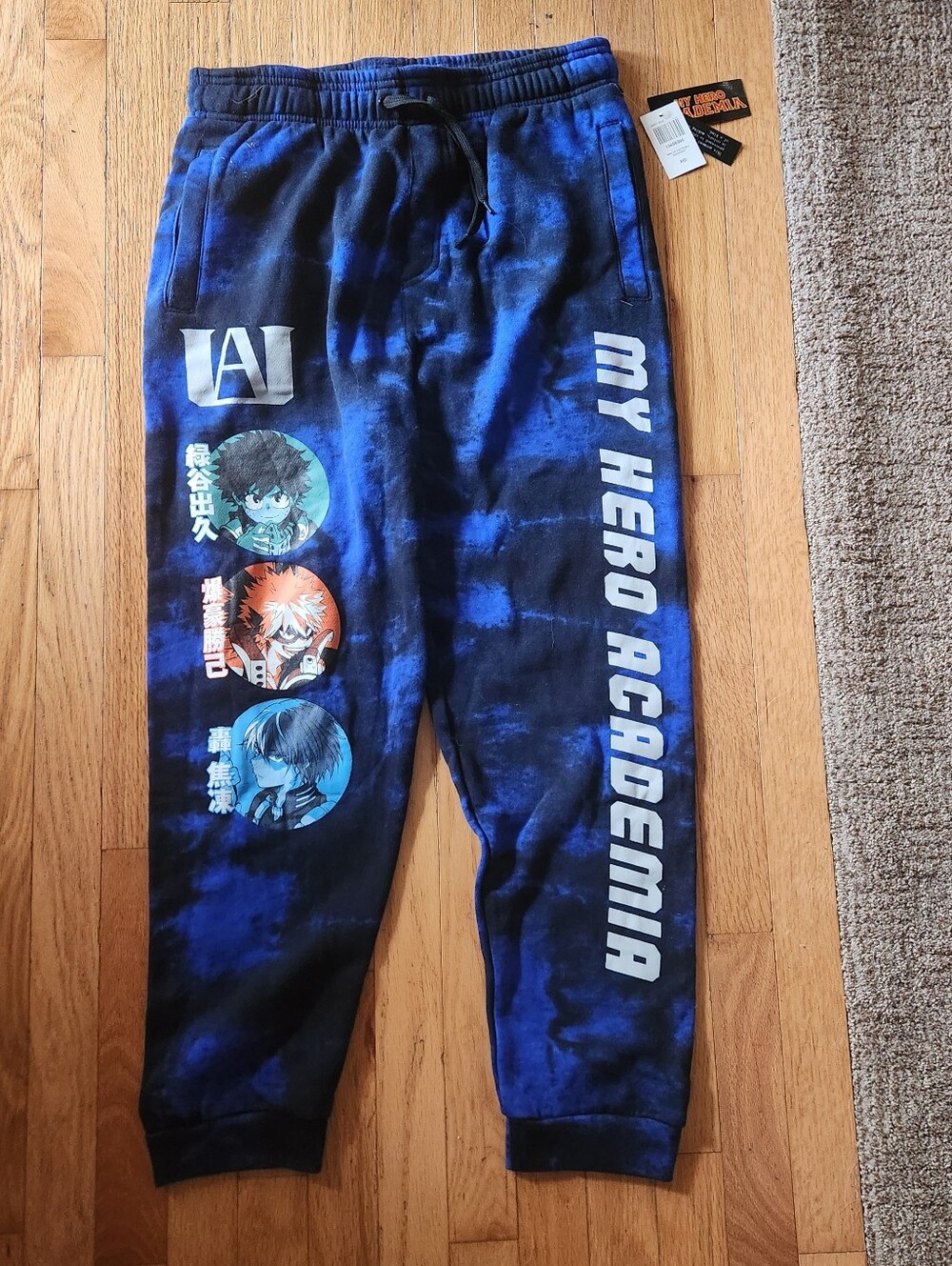 NWT My Hero Academia Anime Hot Topic Tie-Dye Jogger Sweatpants Size M